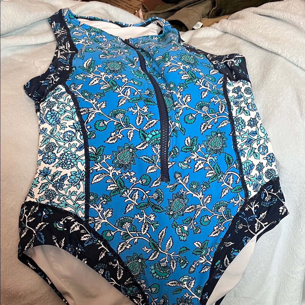 MICHAEL Michael Kors Blue Floral Kids One Piece